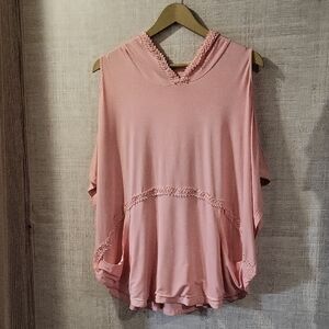 NWT, ""POL, Embroidered Cold Shoulder Top"